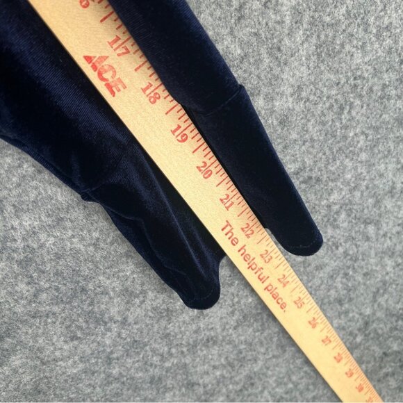 R. VIVIMOS Blue Velvet and Chiffon Jacket Duster Witchy Cloak Size Large - Picture 11 of 12